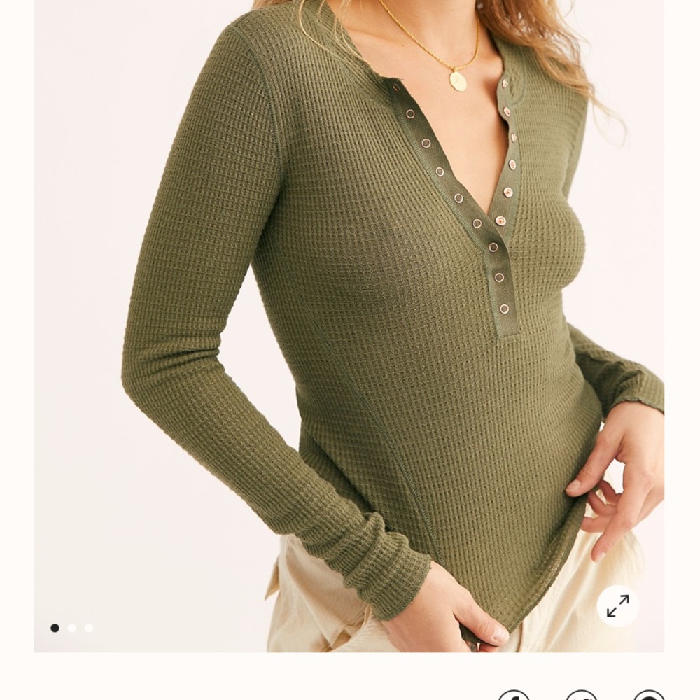 NWOT free people Henley thermal